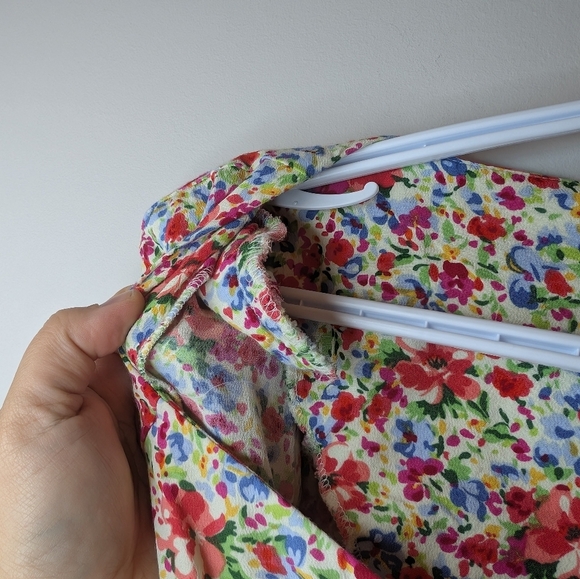 Vintage Coldwater Creek Button Up Floral Maxi Dress Shoulder Pads 16P 90s - Picture 6 of 11